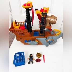 Imaginext Shark Bite Pirate Ship Mattel Fisher Price